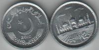 Pakistan 2010 Rupees 2 Metal Aluminum Coin UNC KM#68